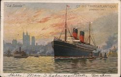 Gie. Gle. Transatlantique "La Savoie" Postcard