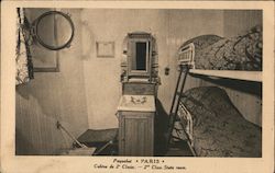 2nd class state room on the "Paris" Postcard
