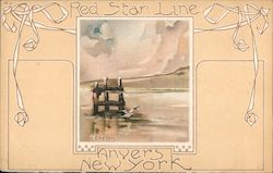 Red Star Line, Anvers New York Postcard