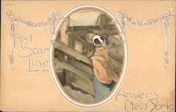 Red Star Line Anvers New York Postcard