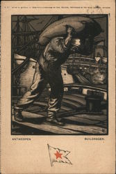 Red Star Line Worker: Buildrager Postcard