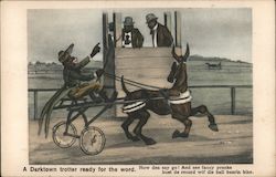 A Darktown Trotter Ready for the Word Postcard