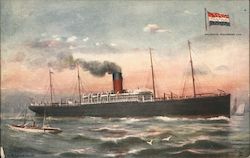 Atlantic Transport Line S.S. Minnetonka Runs Between London and New York Postcard