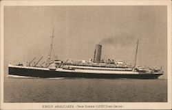 R.M.S.P. Araguaya  Twin Screw 10,530 Tons Gross Postcard