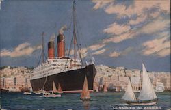 Cunarder at Algiers Steamers Postcard Postcard Postcard