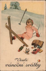 Veselé Vánoční Svátky - Merry Christmas Holidays Children Postcard Postcard Postcard