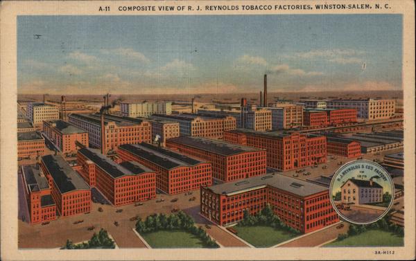 Composite View of R.J. Reynolds Tobacco Factories Winston-Salem North Carolina