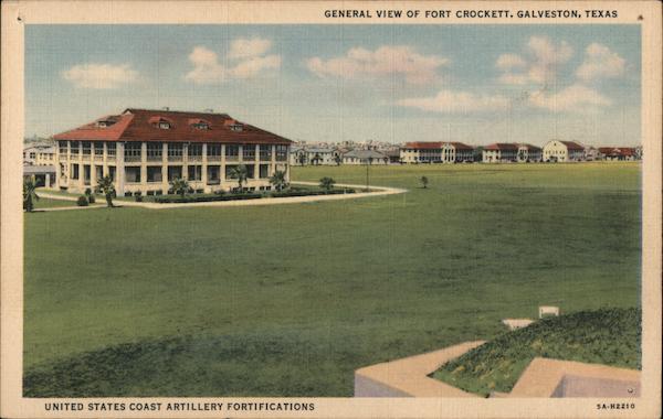 General View of Fort Crockett, United States Coast Artillery Fortifications Galveston Texas