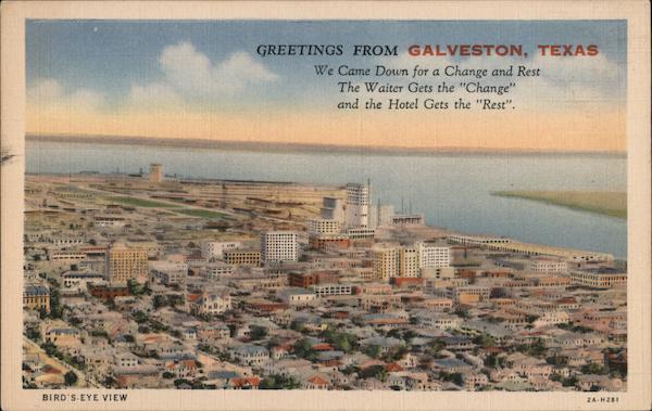 Bird's-Eye View of Galveston Texas
