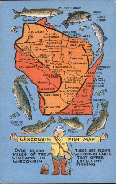 Wisconsin Fish Map