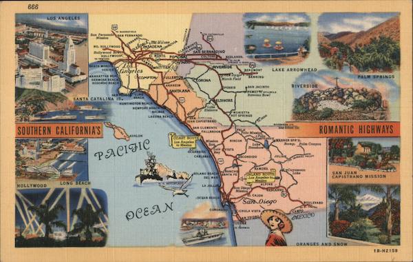 Map - Southern California Romantic Highways