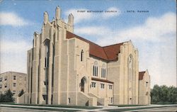 First Methodist Church Hays, KS Postcard Postcard Postcard