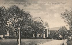 Receiving Building of Kansas State Sanitarium for Insane Postcard