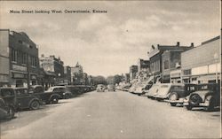 Main Street Looking West Osawatomie, KS Postcard Postcard Postcard