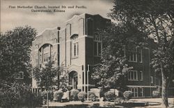 First Methodist Church Osawatomie, KS Postcard Postcard Postcard