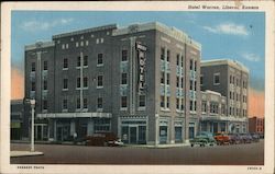 Hotel Warren Liberal, KS Postcard Postcard Postcard