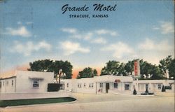 Grande Motel Syracuse, KS Postcard Postcard Postcard