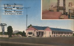 New Melody Motel Postcard