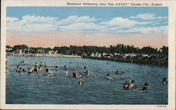 Municipal Swiming Pool Garden City, KS Postcard Postcard Postcard