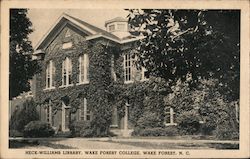 Heck-Williams Library, Wake Forest College Postcard