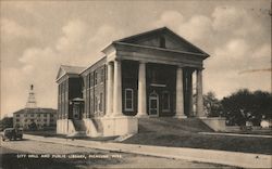 City Hall and Public Library Postcard