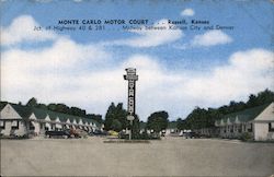 Monte Carlo Motor Court Postcard