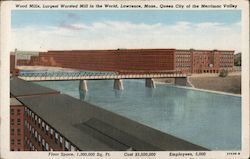 Wood Mills, Largest Worsted Mill in the World Lawrence, MA Postcard Postcard Postcard