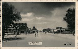 Main Street Thatcher, AZ Postcard Postcard Postcard