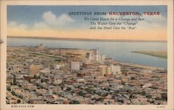 Bird's-Eye View of Galveston Postcard