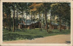 Cabins At City Park Iron Mountain, MI Postcard Postcard Postcard