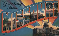 Greetings From Missouri Postcard Postcard 