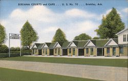 Dixiana Courts and Cafe Brinkley, AR Postcard Postcard Postcard