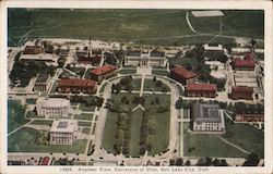 Airplane View, University of Utah Postcard