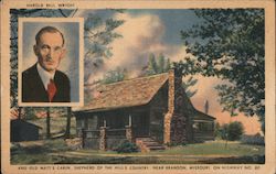 Harold Bell Wright and Old Matt's Cabin Postcard
