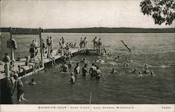 Swimming Hour - Camp Cisco Lake Geneva, WI Postcard Postcard Postcard