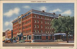 Fargo's Largest Hotel - Hotel Gardner Postcard