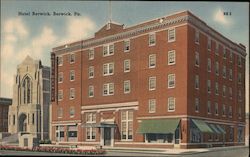 Hotel Berwick Pennsylvania Postcard Postcard 