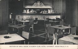 Section of Grill Room, Le Elbon Club, Hotel Cataract Postcard