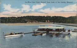 Loc-Wood Boat Dock, Bagnell Dam Postcard