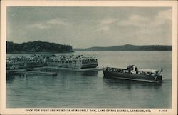 Dock for Sight-Seeing Boats at Bagnell Dam, Lake of the Ozarks Postcard