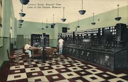 Control Room, Bagnell Dam Postcard