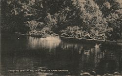 "They're Off" - Aquatic Meet at Camp Gravois Versailles, MO Postcard Postcard Postcard