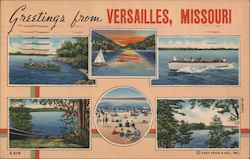 Greetings from Versailles, Missouri Postcard