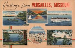 Greetings from Versailles, Missouri Postcard Postcard Postcard