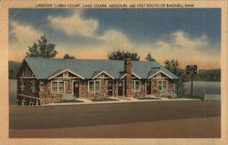 Lakeside Cabin Court Missouri Postcard Postcard Postcard