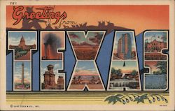 Greetings from TEXAS Postcard Postcard Postcard