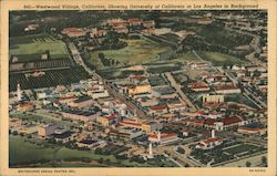 Aerial View of Westwood, showing University of California in Background Los Angeles, CA Postcard Postcard Postcard