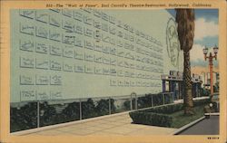 The Wall of Fame, Earl Carroll's Theatre-Restaurant Hollywood, CA Postcard Postcard Postcard