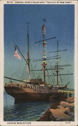 Admiral Byrd's Polar Ship, "The City of New York" - Century of Progress Postcard