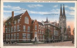 Marquette University and GESU Church Milwaukee, WI Postcard Postcard Postcard